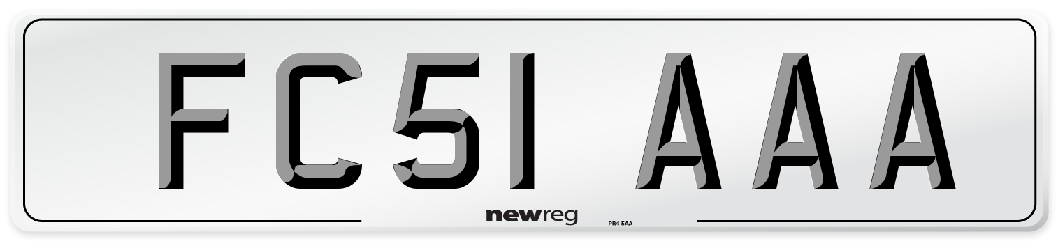 FC51 AAA Number Plate from New Reg